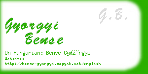 gyorgyi bense business card